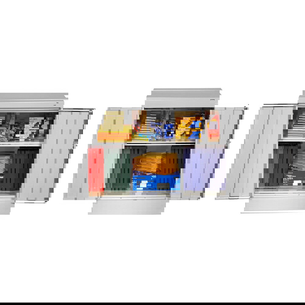 2 Shelf Locking Storage Cabinet